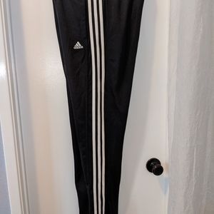 Women's Black  Adidas Zip Leg Track Pants